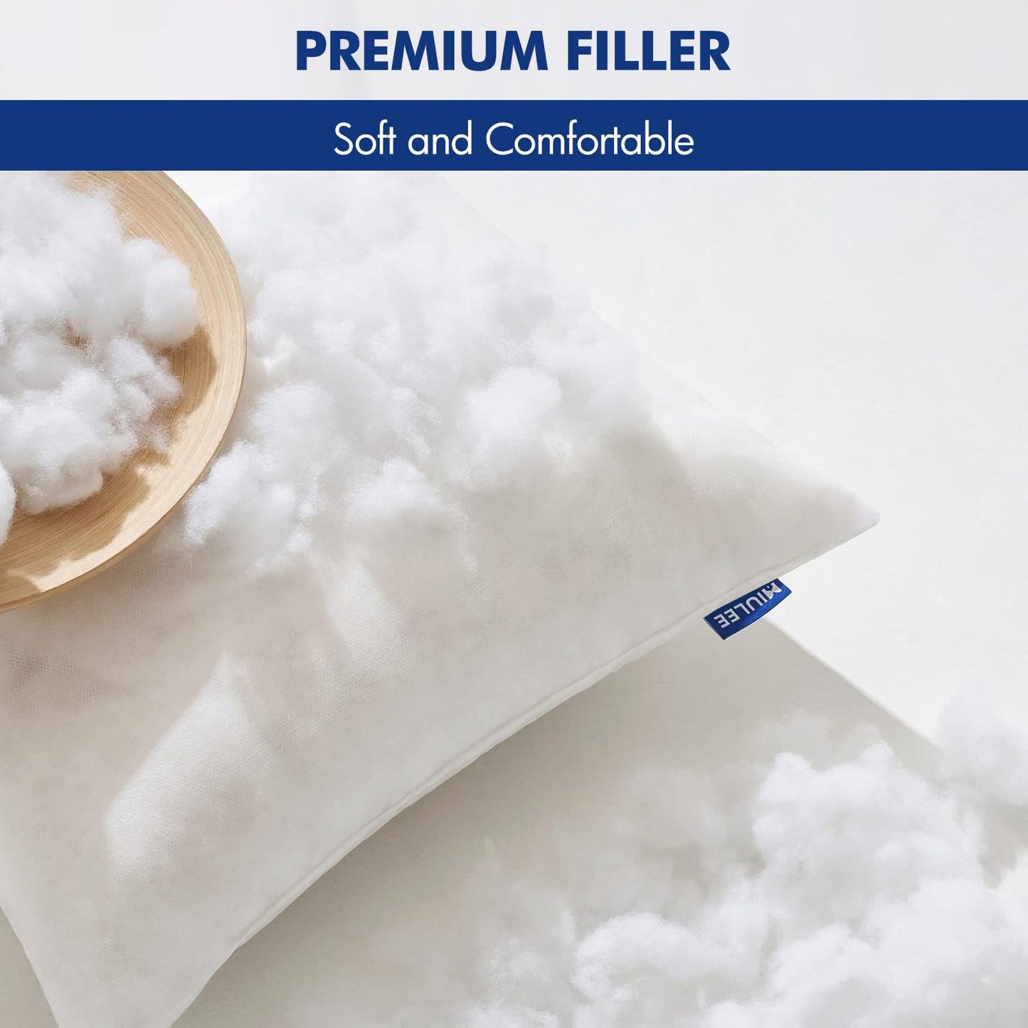 MIULEE Pillow Insert 12x20 Inch, Decorative Rectangle Throw Pillow Insert, Premium Fluffy Pillow Forms Stuffer for Sofa Couch Living Room | Premium Fluffy Pillow Forms Sham Stuffer for Sofa Couch Living Room