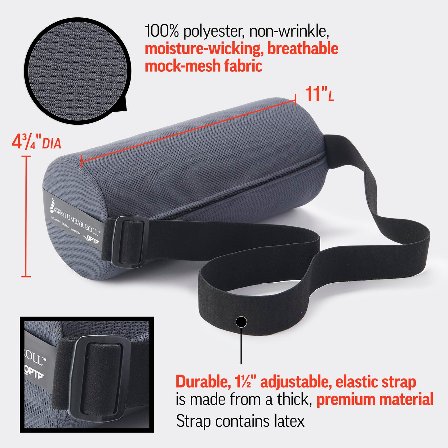 OPTP The Original McKenzie Lumbar Roll – Standard Density Low Back Support