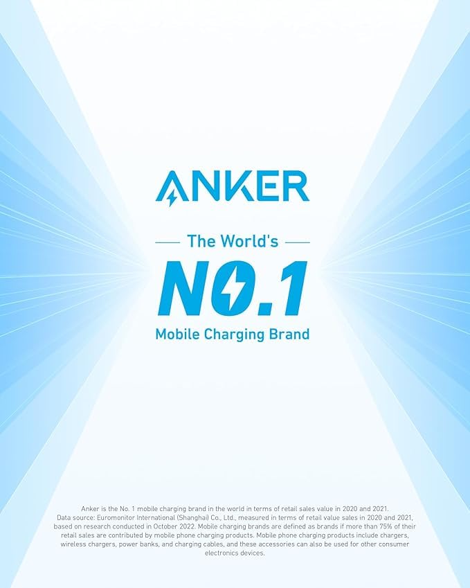 Anker Phone Charger, 20W USB C Charger Block, Type C Charger Fast Charging | For iPhone 17/17 Plus/17 Pro Max/16/16 Plus/16 Pro Max/15 Pro Max/iPad Pro and More (2-Pack with 2 Cables, Black)