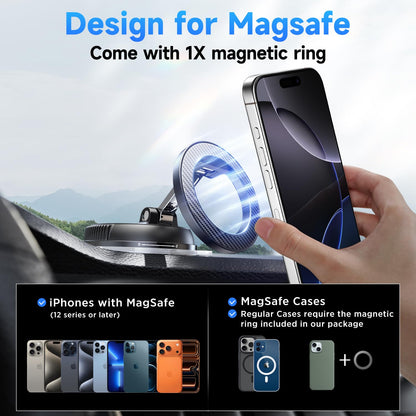 ANDERY Car Phone Holder for Magsafe [78+LBS Strongest Suction & 2400gf Magnetic] 360° Adjustable Car Phone Mount, Phone Holders for Your Car for iPhone 17-12 Pro Max Plus Air, Carbon Fiber