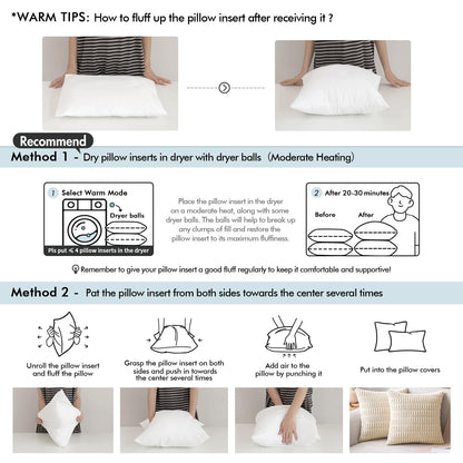 MIULEE Pillow Insert 12x20 Inch, Decorative Rectangle Throw Pillow Insert, Premium Fluffy Pillow Forms Stuffer for Sofa Couch Living Room | Premium Fluffy Pillow Forms Sham Stuffer for Sofa Couch Living Room